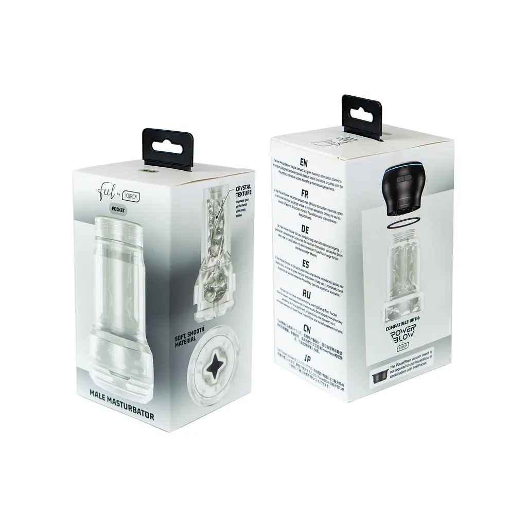 Мастурбатор Kiiroo Feel Pocket Crystal, сумісний з інтерактивною насадкою PowerBlow - фото 11