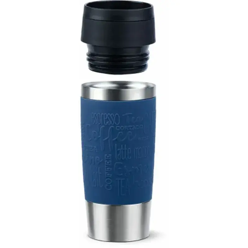 Термокружка Tefal Travel Mug Classic, 360 мл, нержавіюча сталь, синій (N2020310) - фото 3