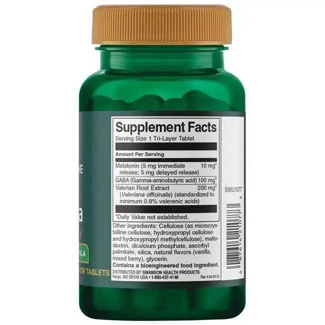 Добавка для якісного сну Swanson Comprehensive Sleep Formula 30 трирівневих таблеток (2022-09-0938) - фото 2