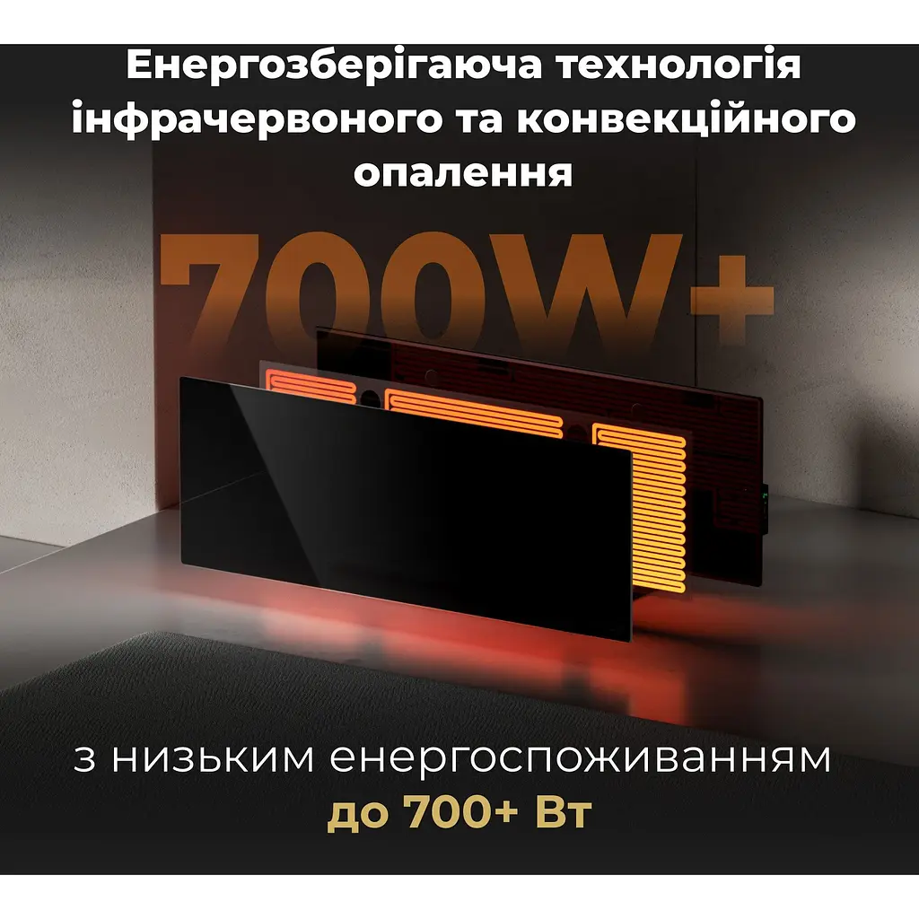 Конвекционный отопитель AENO Premium Eco Smart GH4S LED Black [AGH0004S] [119182] - фото 6
