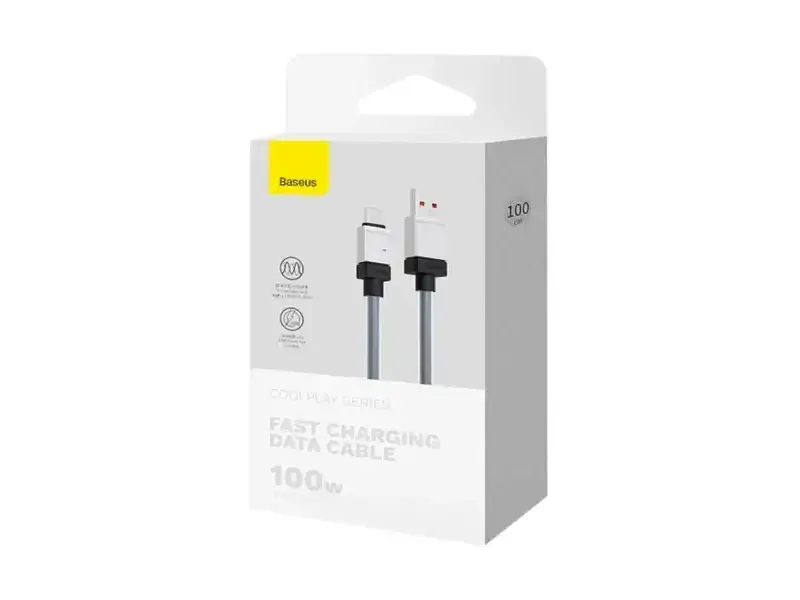 Кабель USB Type-C BASEUS CoolPlay Series USB Type-C to Type-A 1m Black 100W (CAKW000601) - фото 4