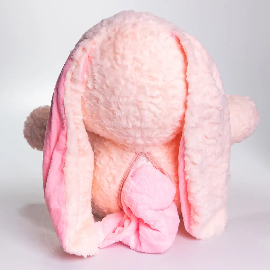 Мягкая игрушка-плед и подушка 3 в 1 Зайка 35×32×40 (см) Розовый Colorful Home 509-9P - фото 4