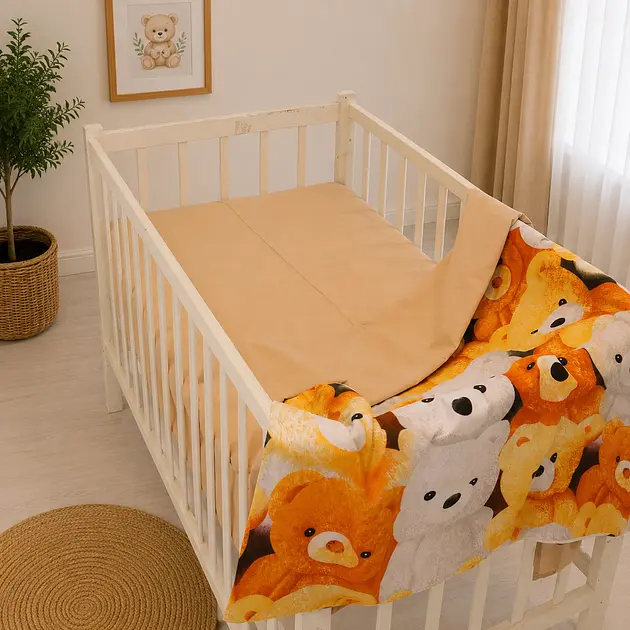 Комплект постільної білизни MirSon бязь BABY Teddy Honey 110 x 140 см (2200013681649) - фото 2