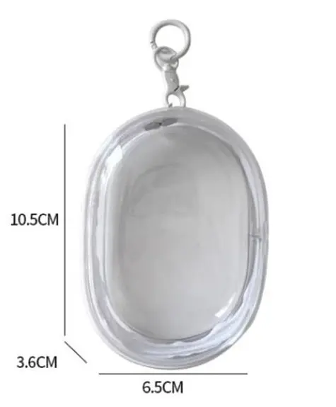 Брелок сумочка Прозрачный Белый Keychain Transparent White 10.5 х 6.5 см - фото 2