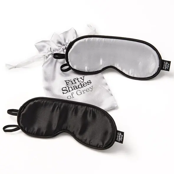 Набор масок Fifty Shades of Grey No Peeking 2 шт. черный-белый - фото 4