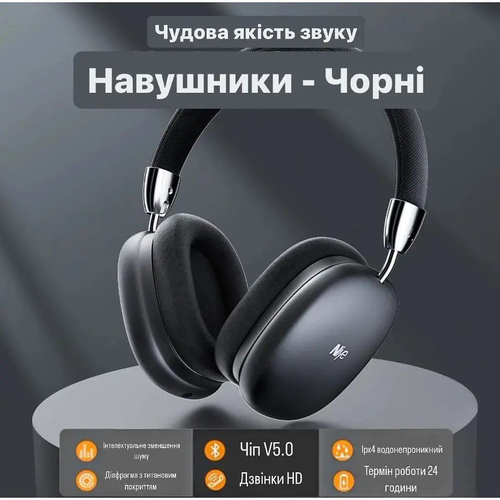 Навушники бездротові Niye GM чорні - фото 3
