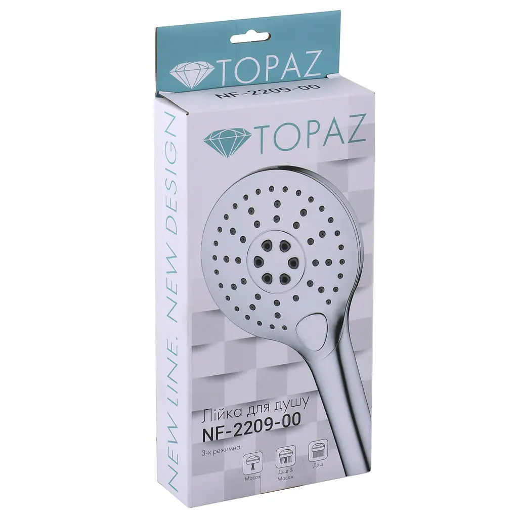 Ручний душ Topaz NF-2209-00, Хром - фото 4