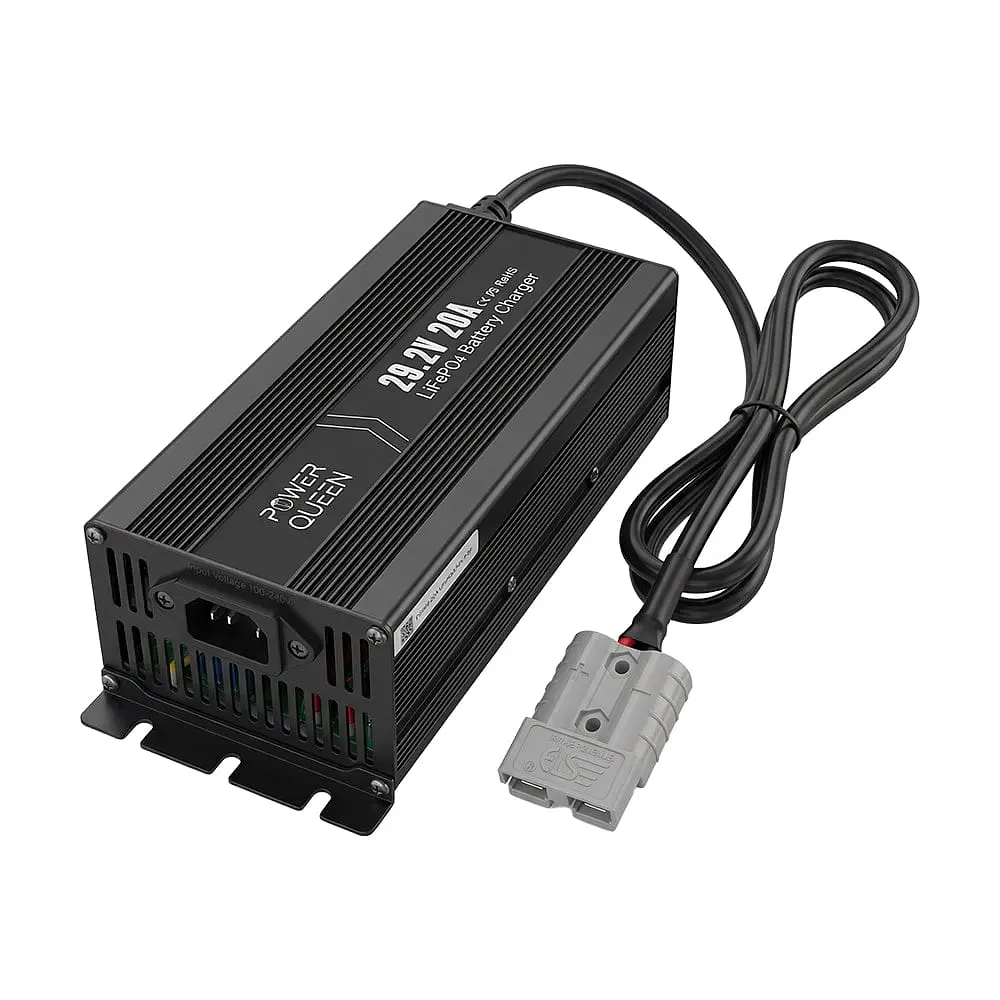 Зарядний пристрій для акумуляторних батарей LiFePO4 29.2V/20A Power Queen P24V20A-BCHA-MINI-X (44-00530) - фото 7