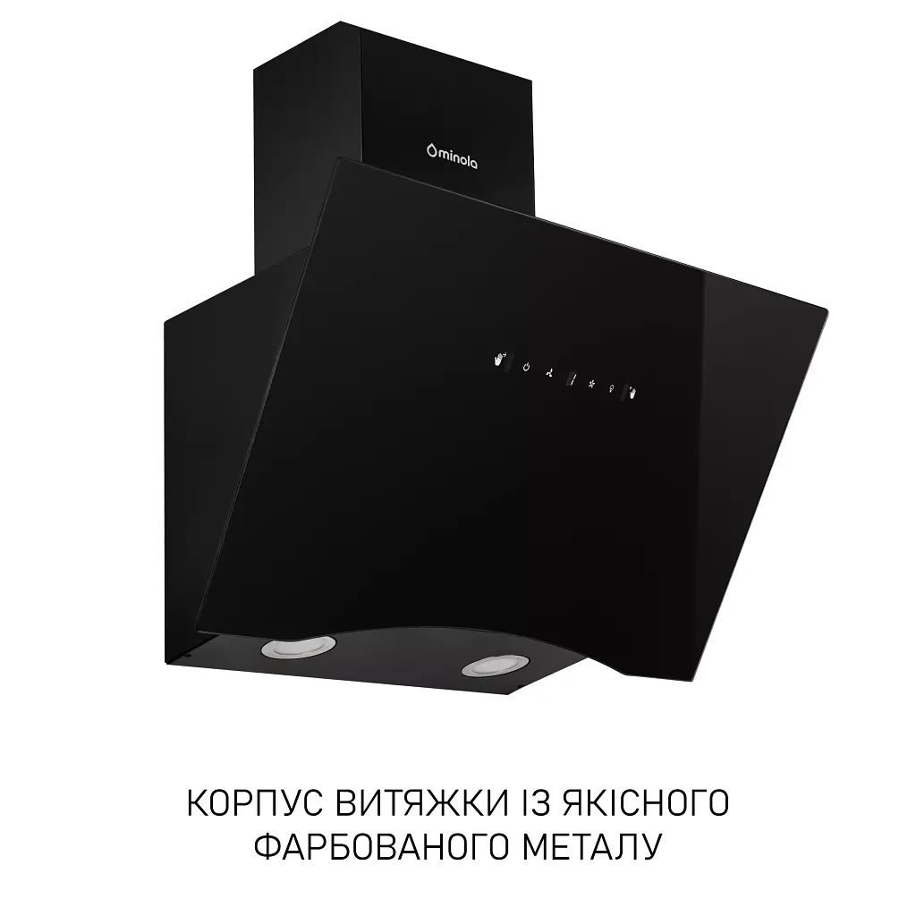 Вытяжка декоративная наклонная Минола HVS 6812 BL 1200 LED - фото 2