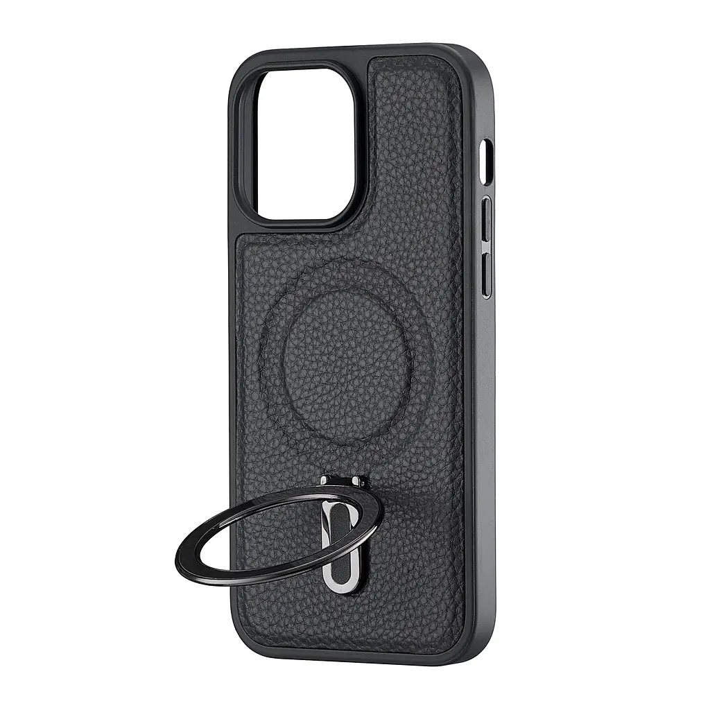 Чохол Jinduka Leather Ringo iPhone 14 Pro Max Black - фото 4