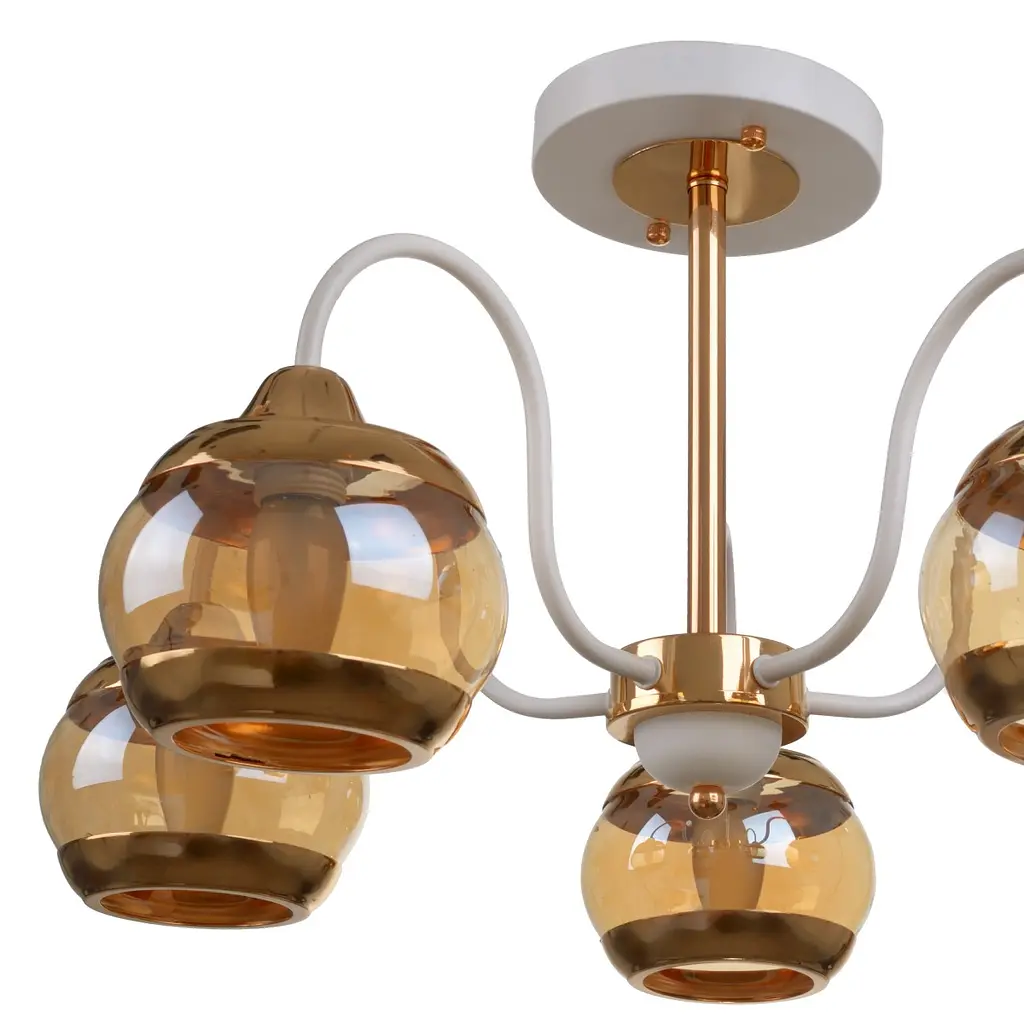 Люстра потолочная Brille в спальню E27 WH (LK-661C/5) - фото 5