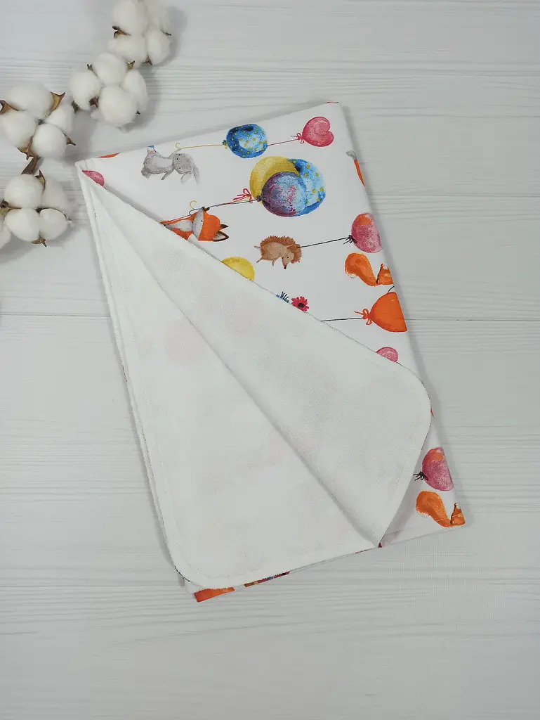 Набір пелюшок a.l.babybox Лисички на кульках 50х80/100х80 см 3 шт. Різнокольоровий (NA 18168543) - фото 3