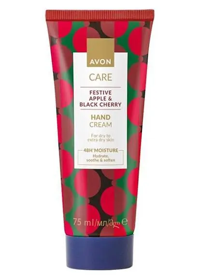 Крем для рук Avon з екстрактами яблука і чорної вишні, 75 мл