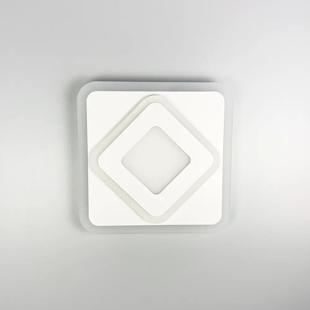 Квадратный светодиодный светильник 30 см с матовым акрилом Line F Арт. 2230-300 WT - фото 6