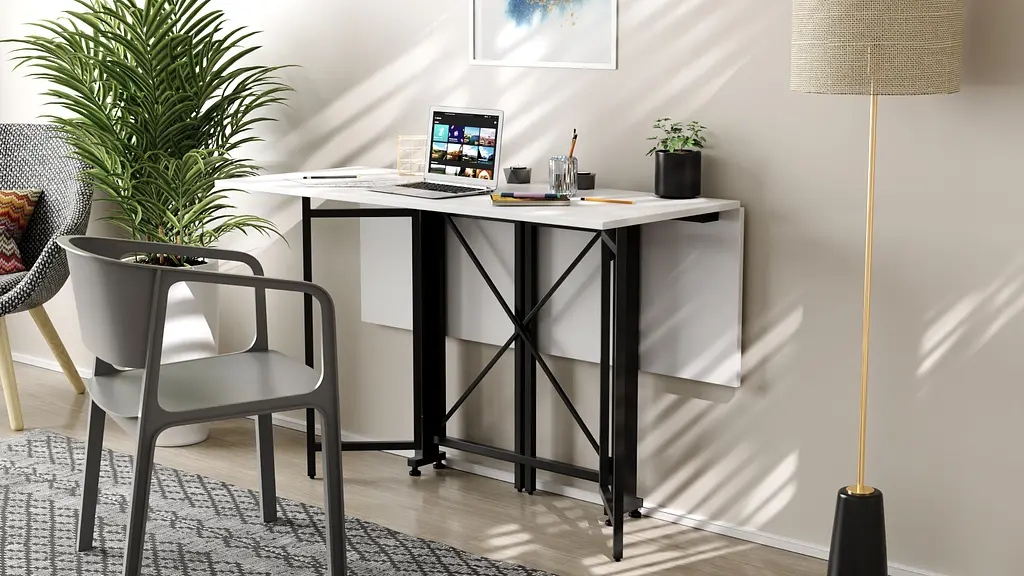 Стол-книга трансформер Спайдер Ferrum-decor 750x1150x880 Черный металл ДСП Белое 16 мм (FRD-105088) - фото 7