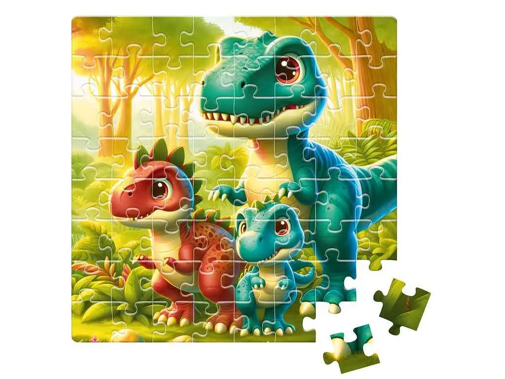 Пазли VLADI TOYS Веселі динозаврики DT1234-21 - фото 3