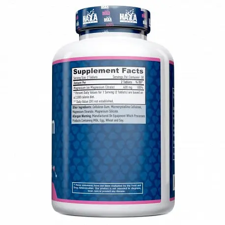 Вітаміни та мінерали Haya Labs Magnesium Citrate 200 мг 100 таблеток - фото 2
