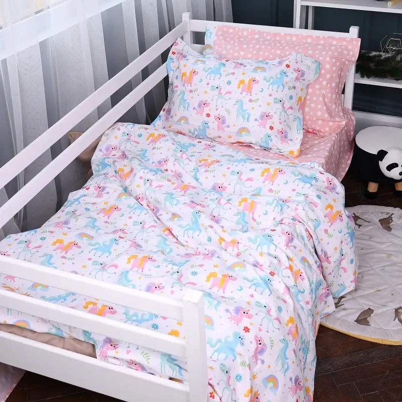 Наволочка MirSon Poplin Line Kids 05 Pony 70х70 см рожева (2200009715525) - фото 5