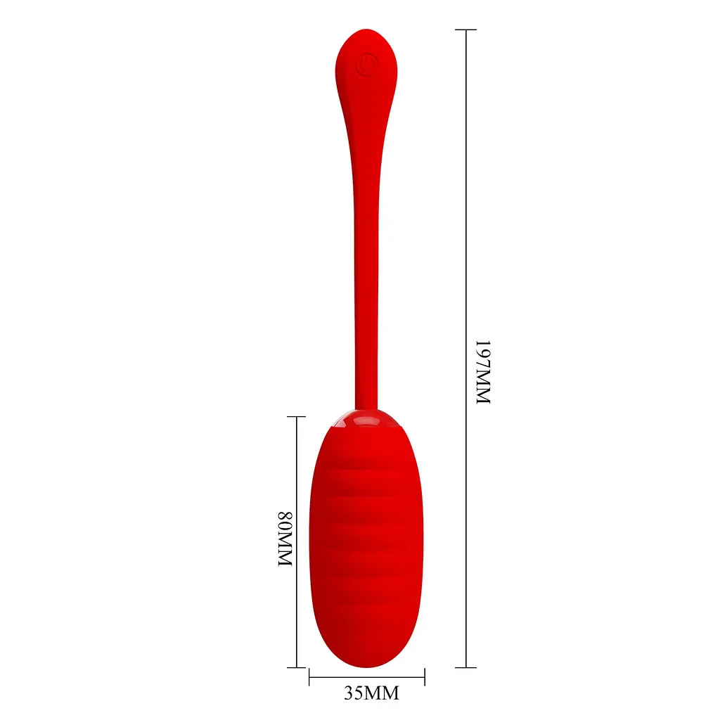 Віброяйце PRETTY LOVE Kirk Red 12 function vibrations PRETTY LOVE BI-014654-2 98610 - фото 6