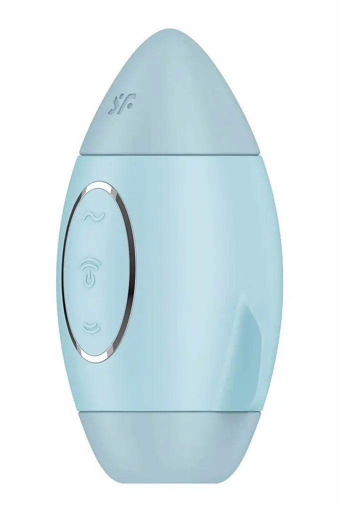 Вакуумний стимулятор Satisfyer Mission Control Blue - фото 4