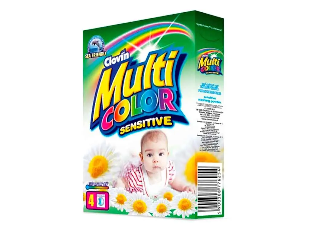 Пральний порошок MULTICOLOR безфосфатний 400 г Sensitive універсальний