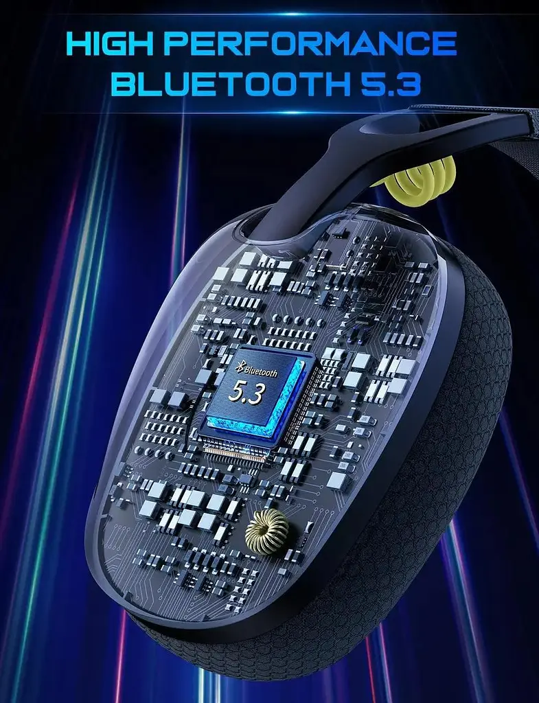 Беспроводные игровые Bluetooth наушники Onikuma B2 Геймерская гарнитура с микрофоном Чёрный - фото 7