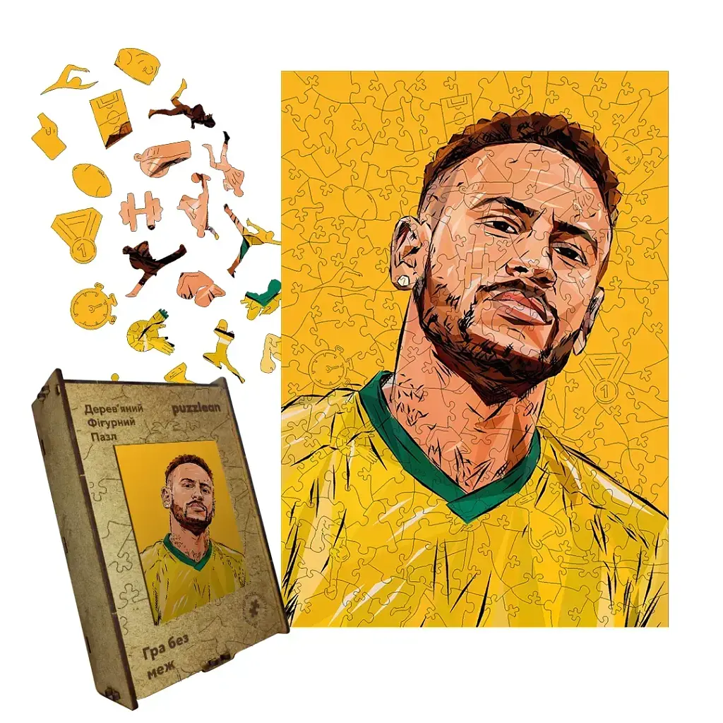 Дерев'яний фігурний пазл puzzlean Гра без меж, А3, Дерев'яна коробка 200 елементів