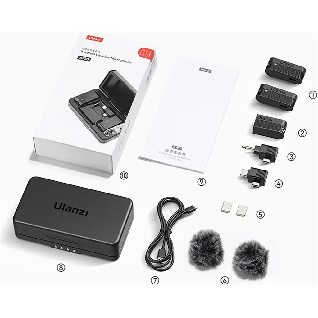Мікрофонна радіосистема Ulanzi A100 Type-C + 3.5mm (UV-A014) [125950] - фото 8
