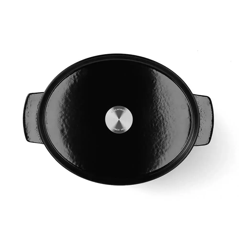 Гусятниця чавунна з кришкою KitchenAid 30 см 5,6 л чорна (CC006064-001) - фото 3