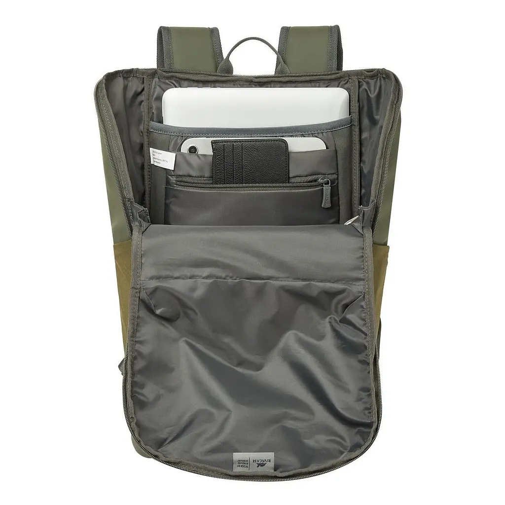 Рюкзак для ноутбука RivaCase 15.6" 7856 Eden, Olive green, 20L (7856Olivegreen) - фото 7