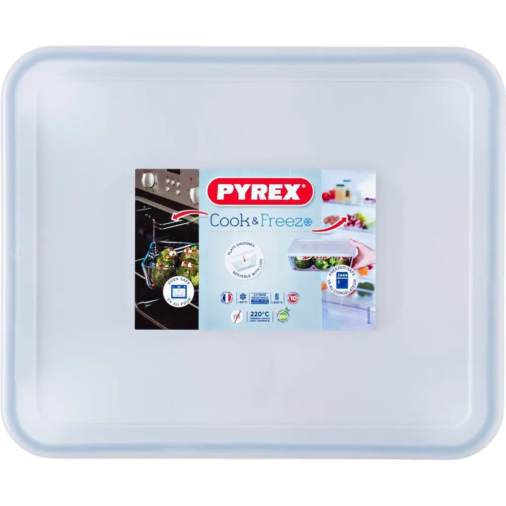 Форма для випікання Pyrex Cook & Freez з кришкою 27х22х9 см (6182665) - фото 3