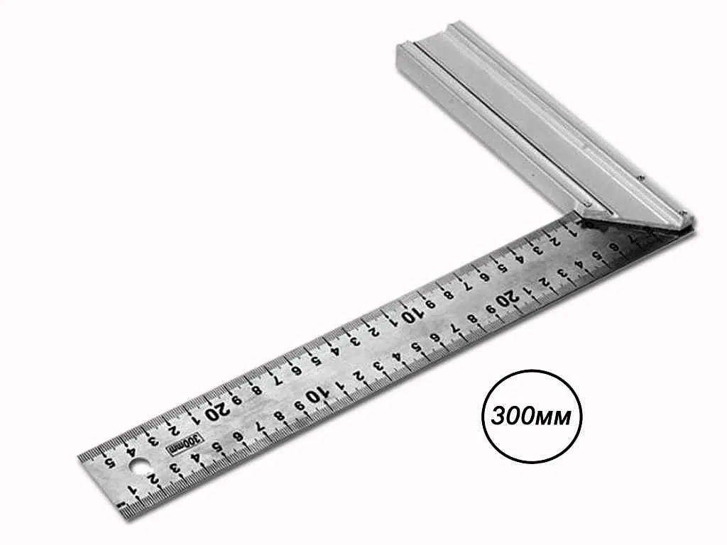 Кут MASTER TOOL будівельний 300мм алюмінієві- нерж 30-1300