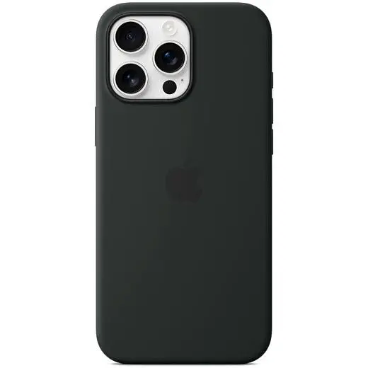 Силиконовый чехол CasePro Silicone Case with MagSafe Black для iPhone 16 Pro Max - фото 3