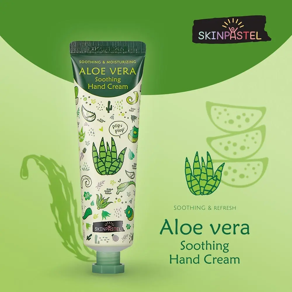 Крем для рук Skinpastel Aloe Vera Soothing Hand Cream успокаивающий 60 мл - фото 2