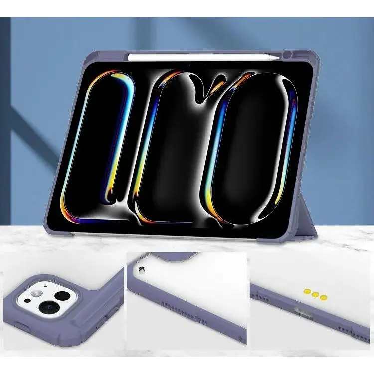 Чохол-книжка BeCover Soft Edge TPU з кріпленням Apple Pencil для Apple iPad Pro 11" M4 2024 Purple (711716) - фото 3