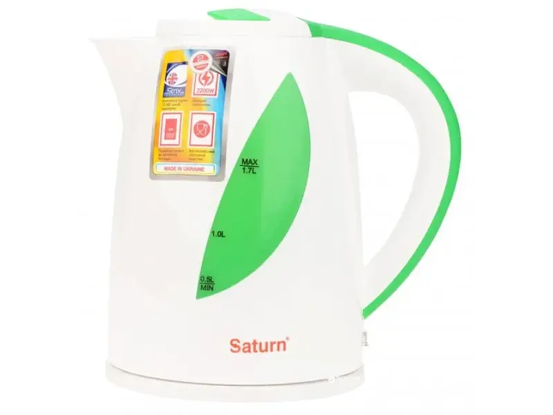 Електрочайник Saturn ST-EK8437U White/Lt.Green