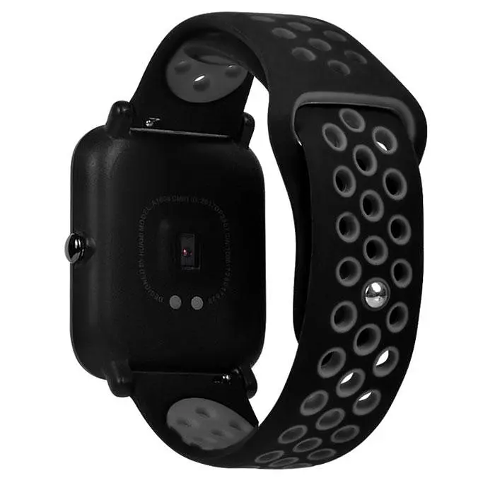 Спортивный ремешок Primo Perfor Sport для часов Xiaomi Amazfit Bip/Bip Lite/ Amazfit GTS Black Grey - фото 2