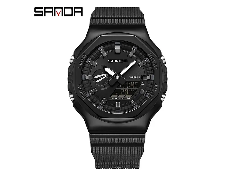 Наручные часы мужские 3167 All Black Sanda acs0030942 - фото 2