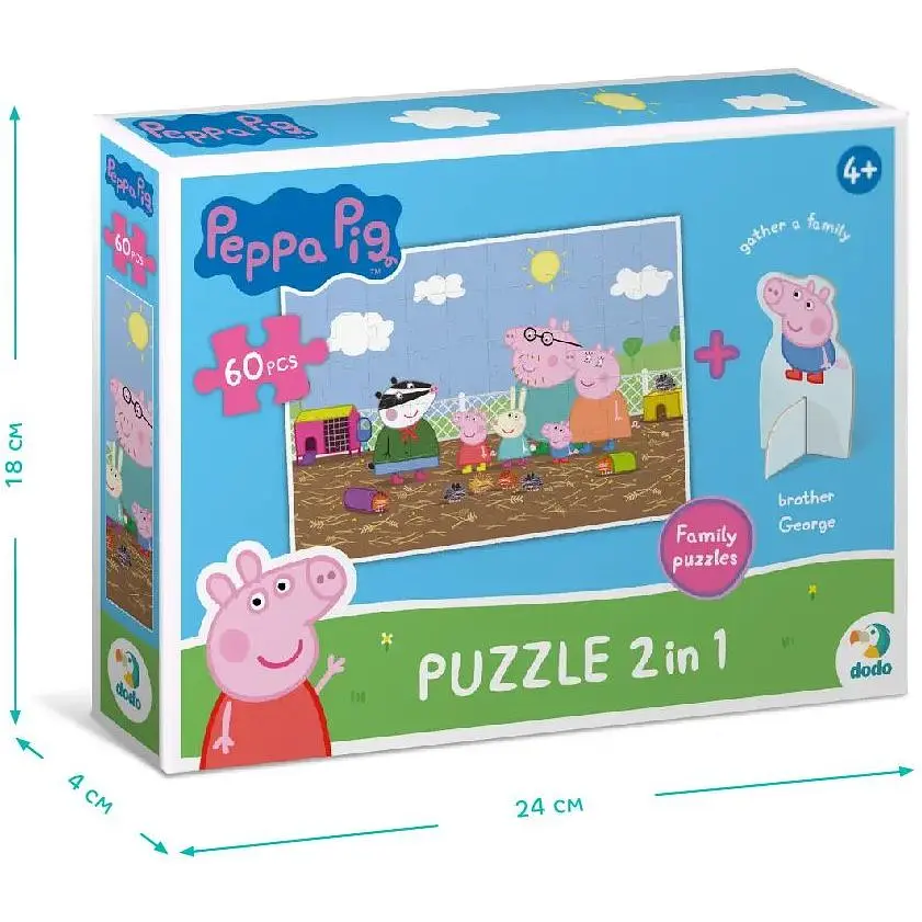 Пазл DoDo Peppa Pig, з фігуркою, 60 елементів, (200122) - фото 5