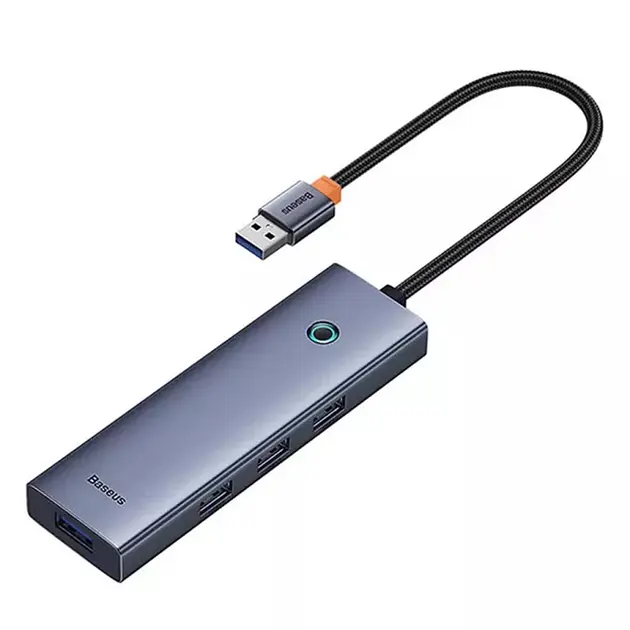 USB-хаб Baseus UltraJoy Series 4-Port (USB-A to USB3.0*4) B0005280A813-02 Grey - фото 3
