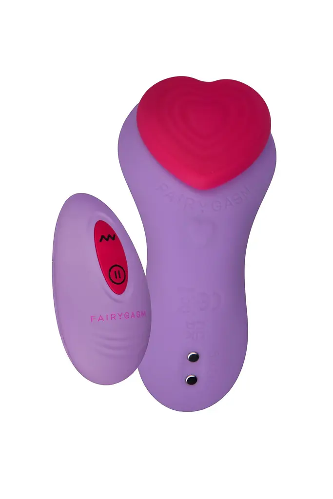 Вібратор у трусики FairyGasm HeartGem violet, на магніті, пульт ДК - фото 2