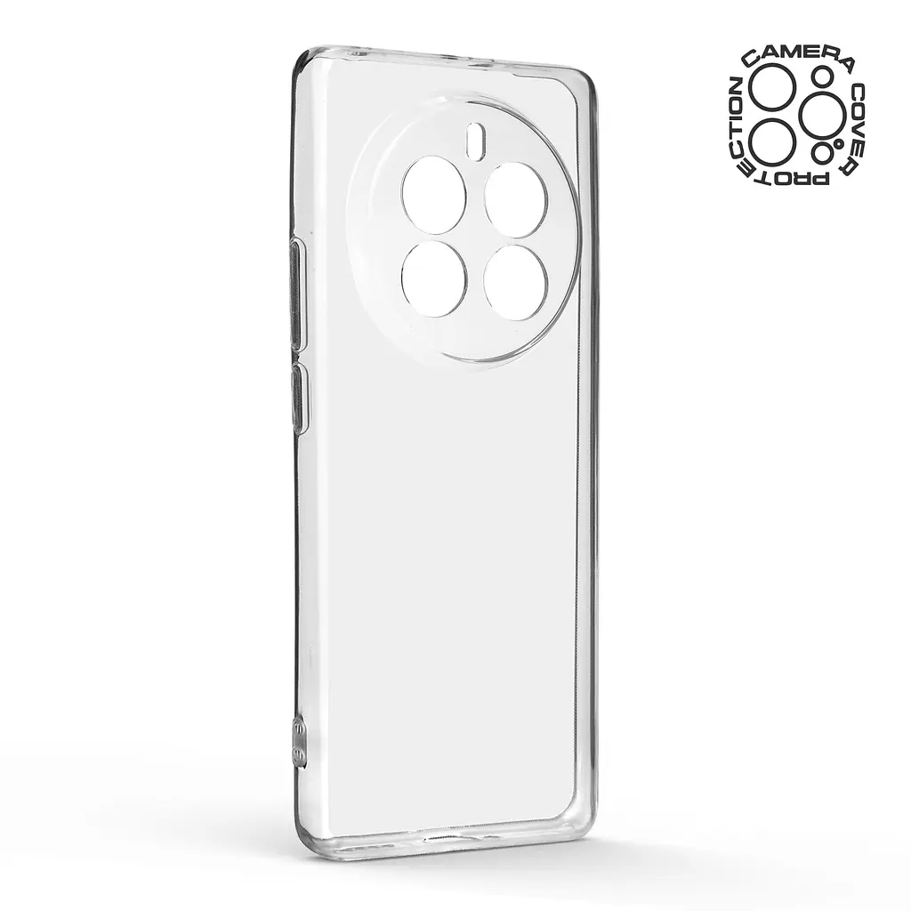 Прозрачный чехол для Realme 12 Pro/12 Pro+ с защитой камеры, тонкий, силиконовый, бесцветный, ударопрочный, противоударный бампер с закрытой камерой, ArmorStandart (ARM74725) - фото 2