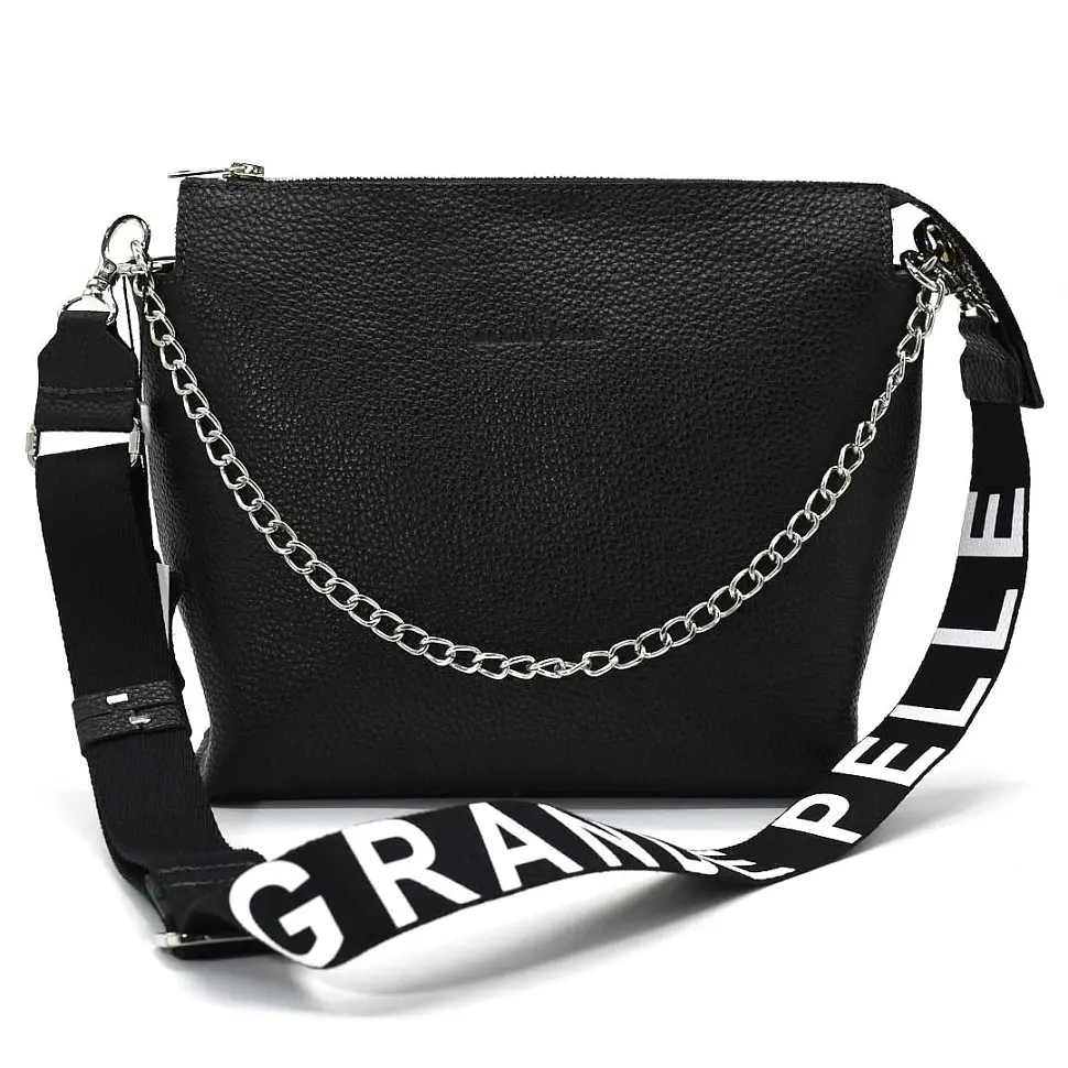 Жіноча шкіряна сумка крос-боді GRANDE PELLE 23х25.5х9 см sum0026348 - фото 6
