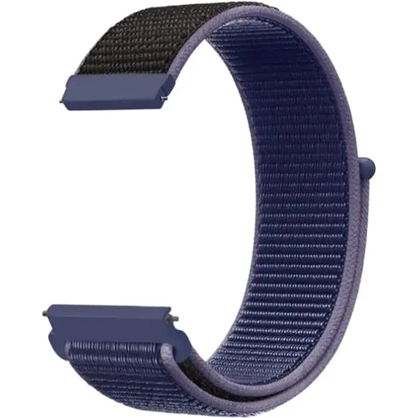 Ремінець DK CDK для Huawei Watch GT 3 42mm 20mm Nylon Sport Loop (012415) (midnight blue) - фото 1