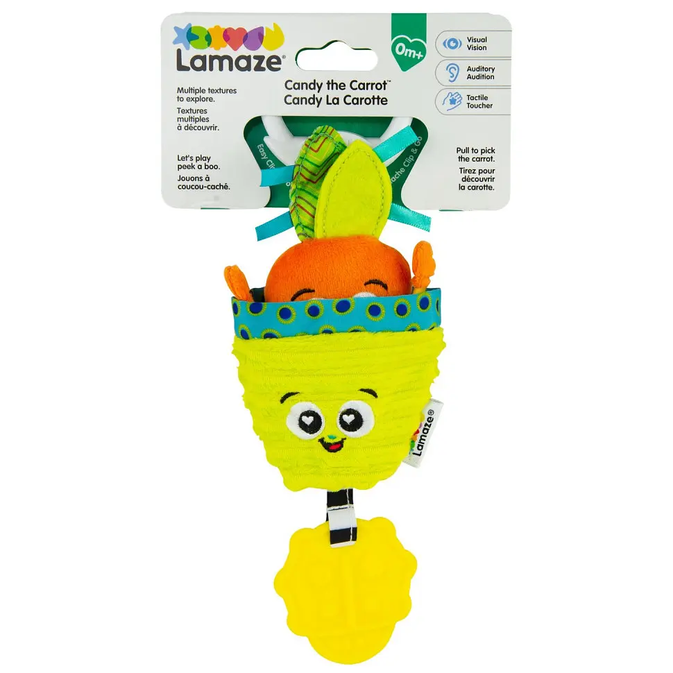 Мягкая игрушка-подвеска Морковка Lamaze L27381 с прорезывателем - фото 1
