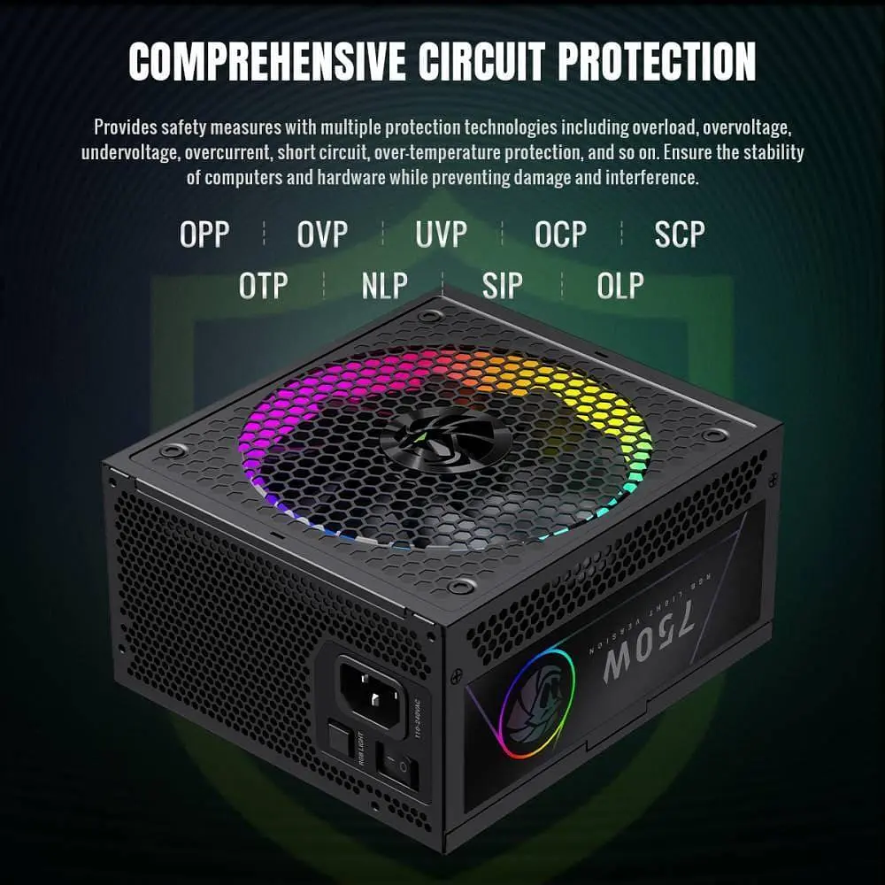 Блок живлення GameMax 750G 750W RGB 80+ Gold (RGB 750G) - фото 10