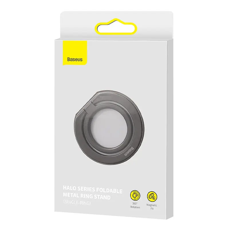 Тримач для телефону Baseus Halo Series Foldable Metal Ring (Single ring) (SUCH00001) Grey - фото 6