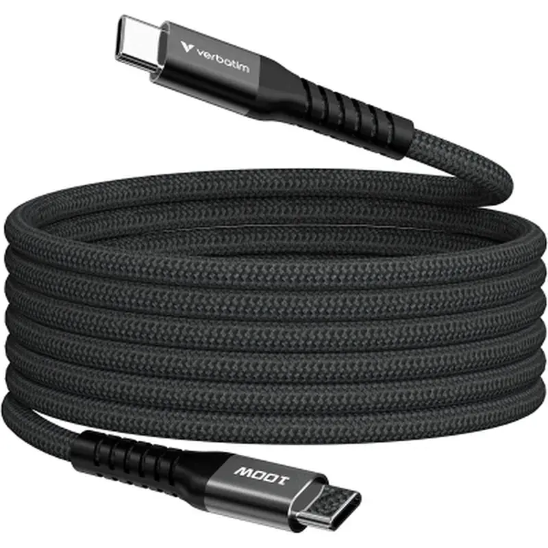 Дата кабель USB-C to USB-C 1.2m Magnetic 100W black Verbatim (31863)