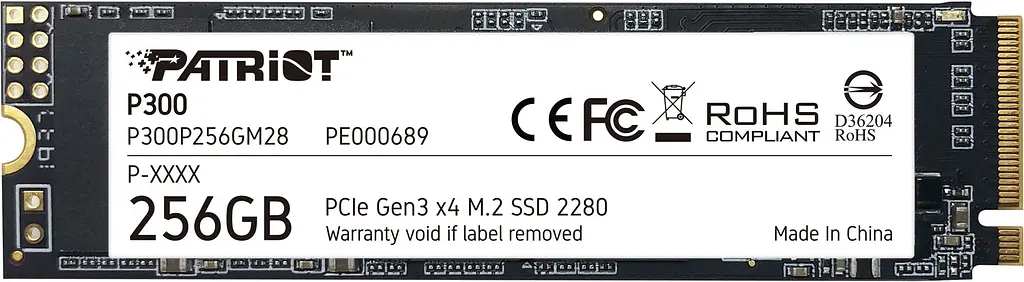 Накопичувач SSD Patriot P300 M.2 2280 PCIe NVMe 3.0 x4 3D TLC 256GB (P300P256GM28) - фото 4