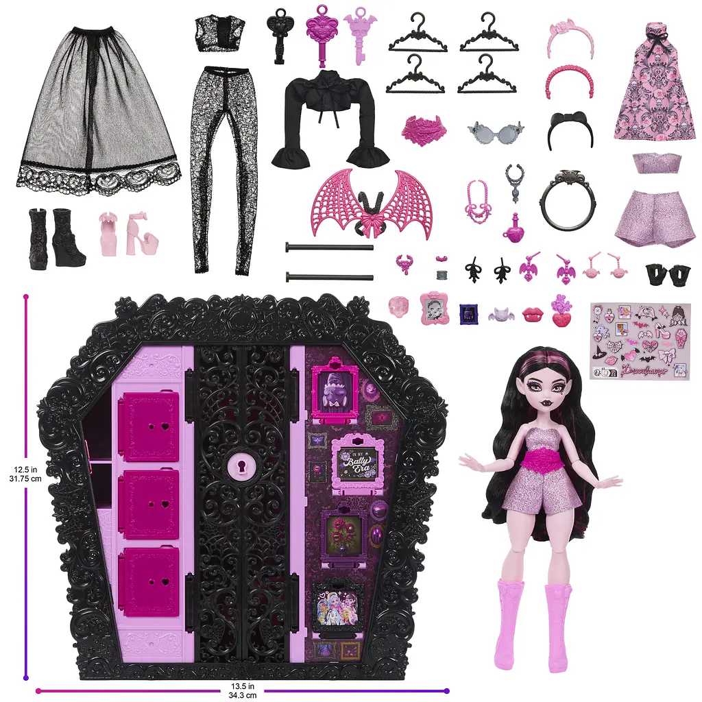 Ігровий набір з лялькою Monster High Дракулора Шафа жахо-образів (JMG63) - фото 6